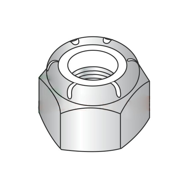 Newport Fasteners Nylon Insert Lock Nut, M3-0.50, 316 Stainless Steel, Not Graded, 6000 PK 806593 - main